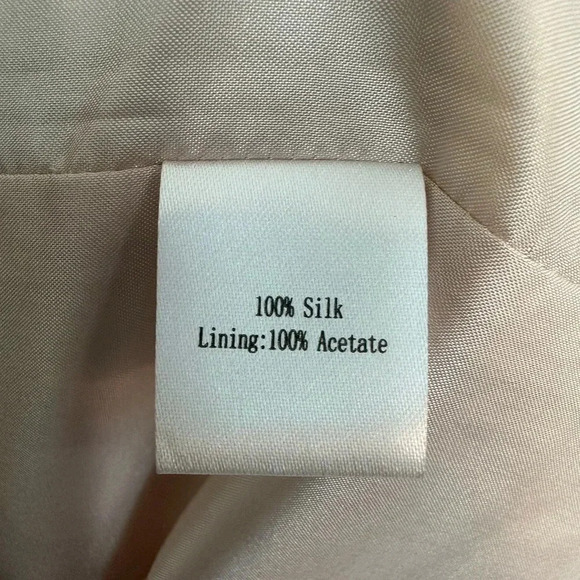 Pure Collection | 100% Silk Cream White Polka Dot Dress Size 12 Pinup Rockabilly - Picture 9 of 11